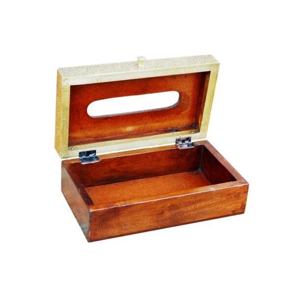 Designer Brass Cladded Tissue Holder box-77