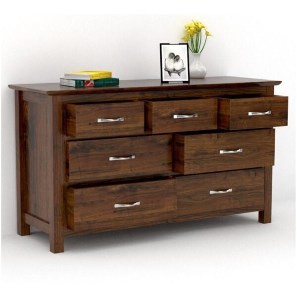 Seven Drawer Chest dark honey finish-0