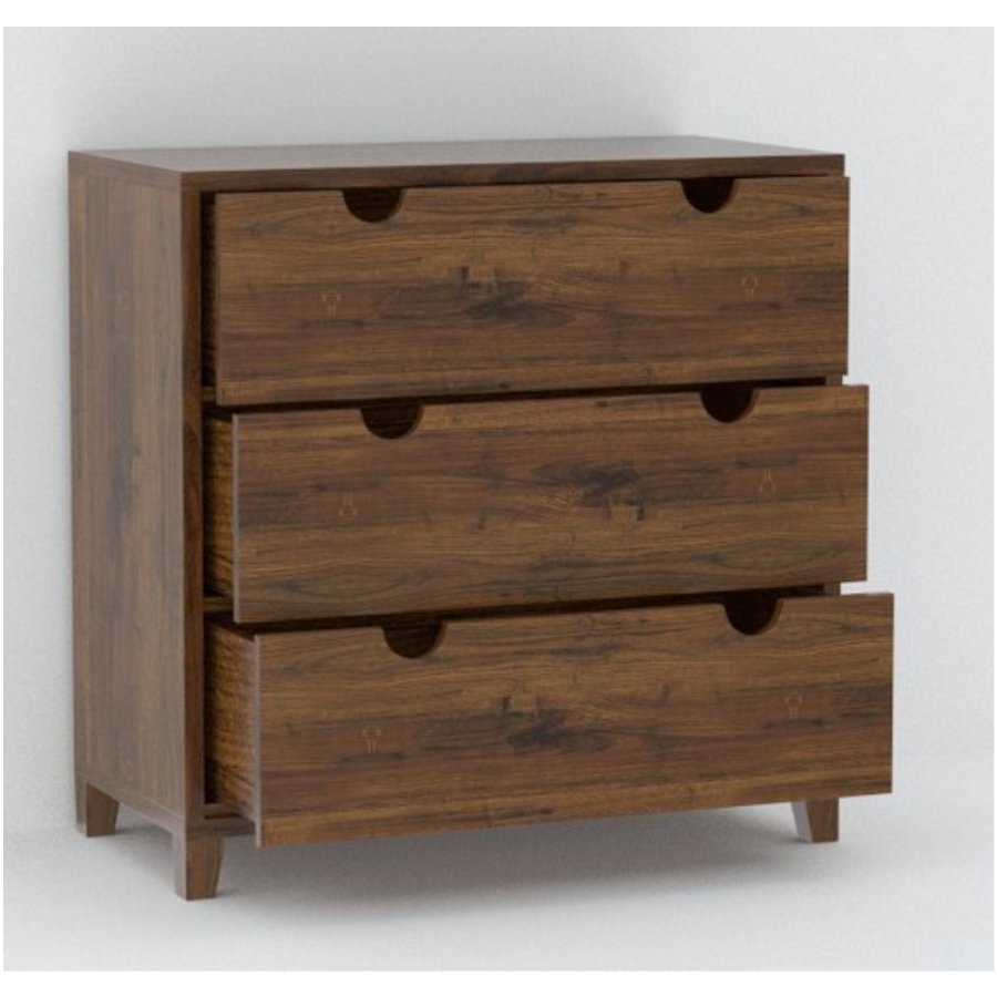 Small Three Drawer chest natural Rightwood