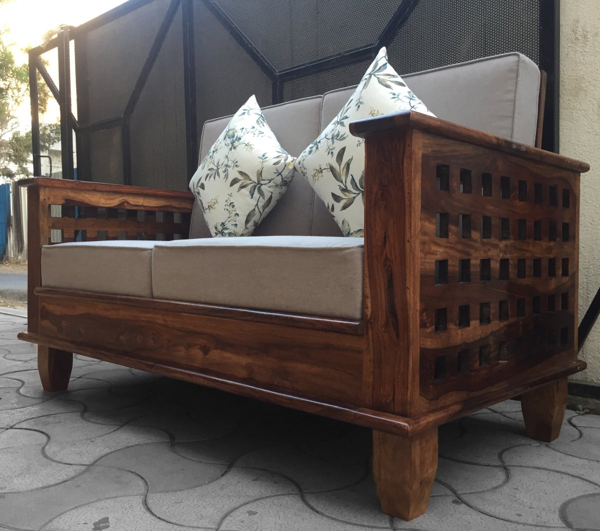 Four Square Wooden sofa-426