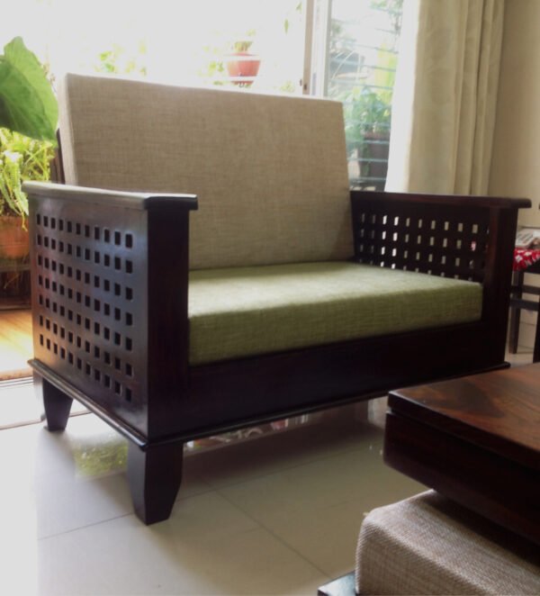 Four Square Wooden sofa-425