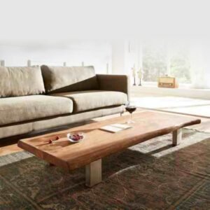 live edge wooden center table coffee table