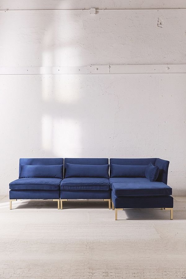 ALEXA Sectional Velvet Sofa-600