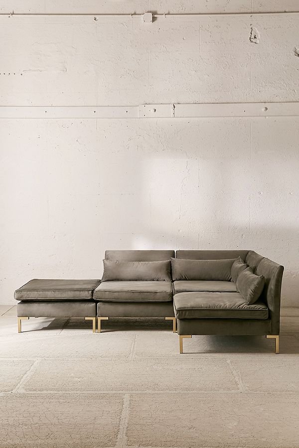 ALEXA Sectional Velvet Sofa-604