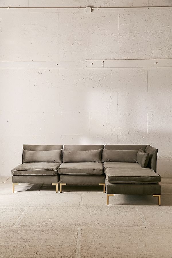 ALEXA Sectional Velvet Sofa-606