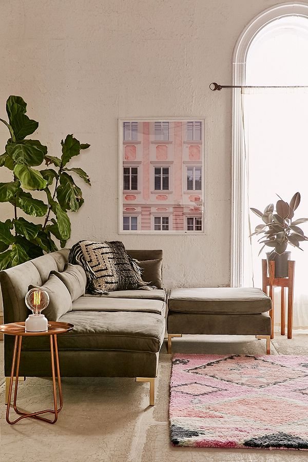 ALEXA Sectional Velvet Sofa-605