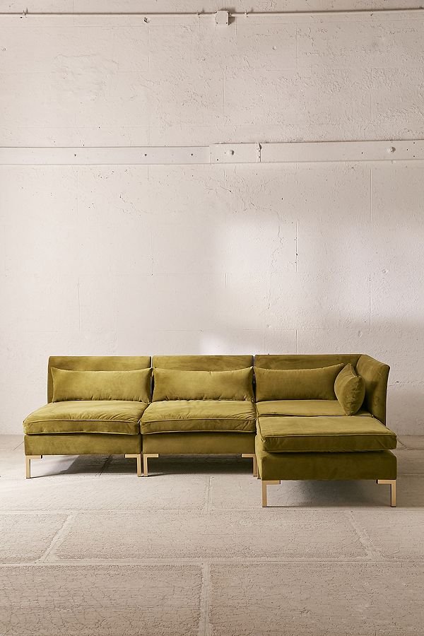 ALEXA Sectional Velvet Sofa-607