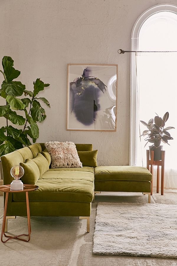 ALEXA Sectional Velvet Sofa-608