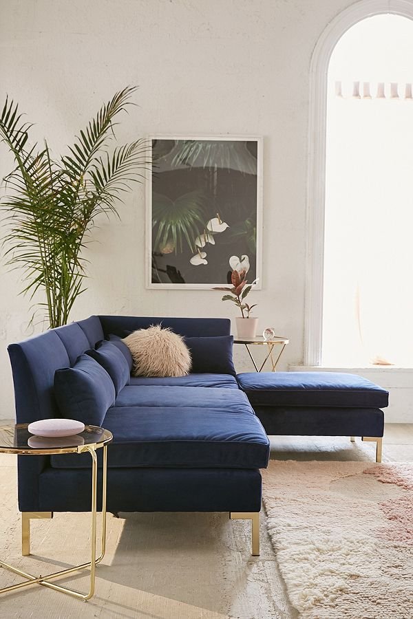 ALEXA Sectional Velvet Sofa-0