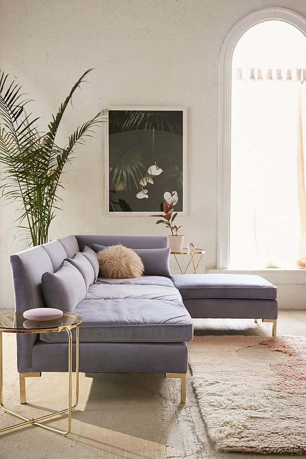 ALEXA Sectional Velvet Sofa-593