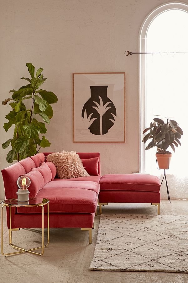 ALEXA Sectional Velvet Sofa-612
