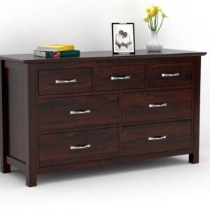 Seven Drawer chest with mohogany finish-0