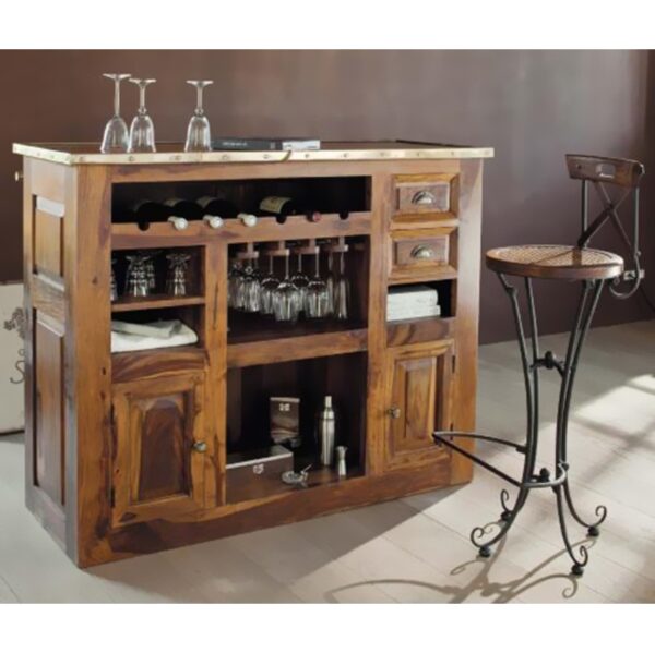 Simple bar cabinet with two small doors-0