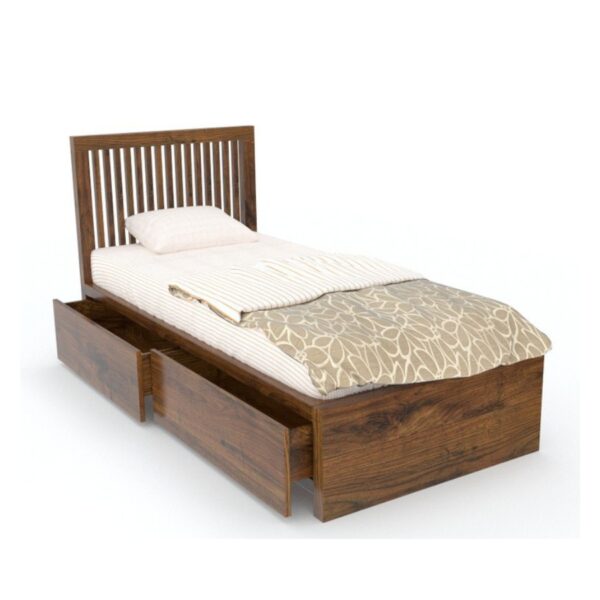 SLATED Single bed with Storage - RWSBSSLTH-66-0