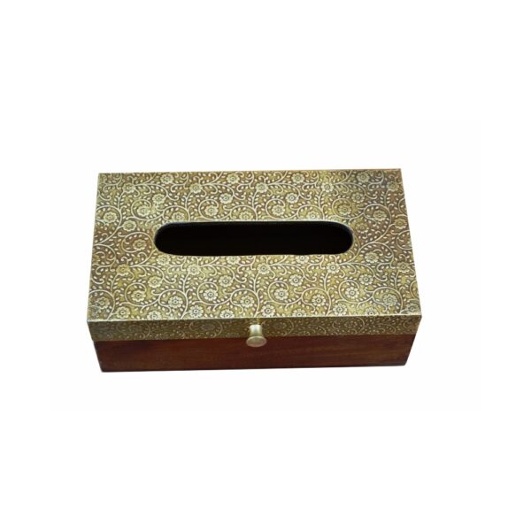 Designer Brass Cladded Tissue Holder box-75