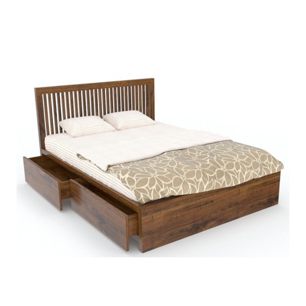 SLATED QUEEN bed with Storage - RWDBQSLATEDH-64-0