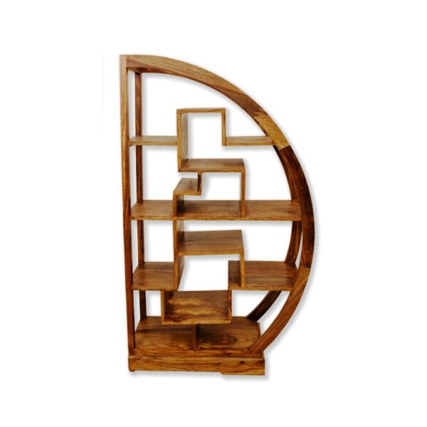 Wooden Bookshelf D shaped-217