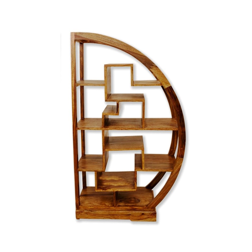 Wooden Bookshelf D shaped-217 Wooden Bookshelf D shaped-217