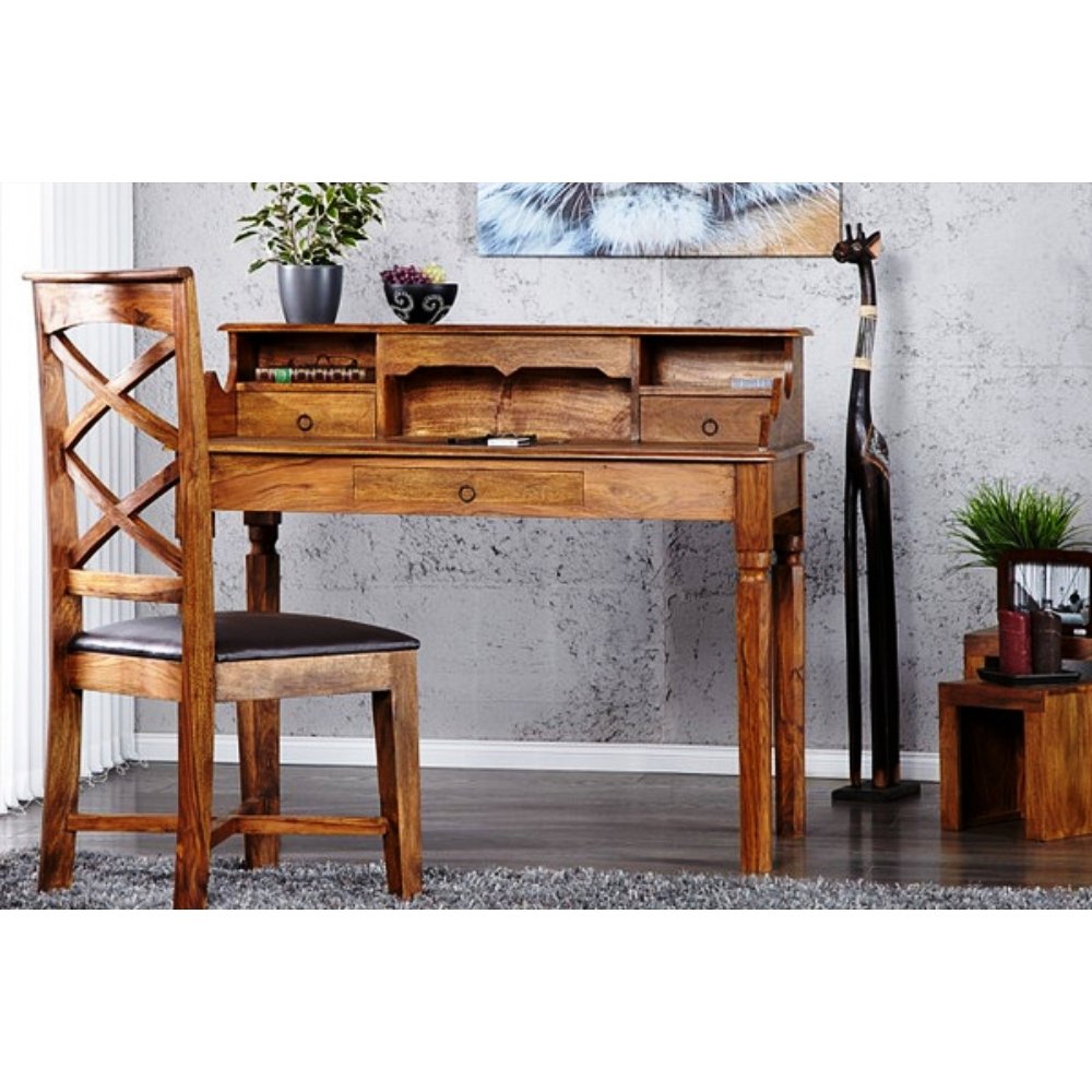 Wooden study table with chair-0 Wooden study table with chair-0