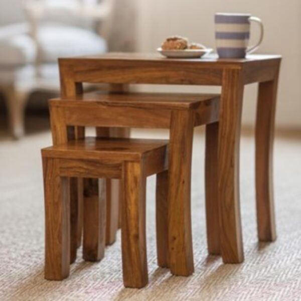 nested stools - wooden set of 3-02