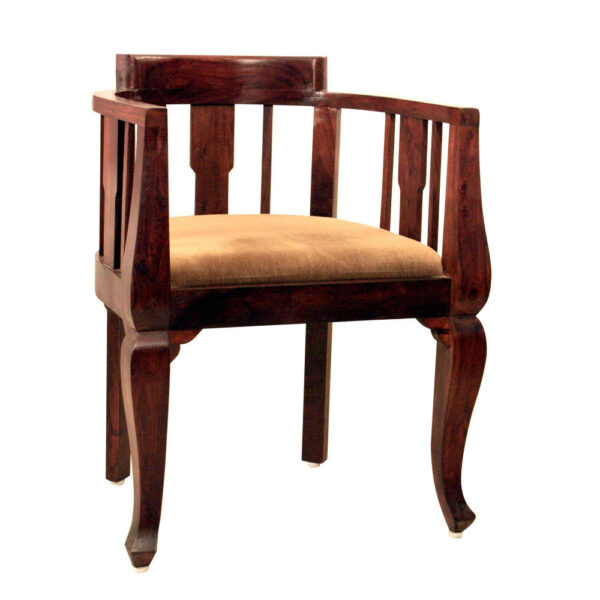 Royal wooden chair with round armrest-269