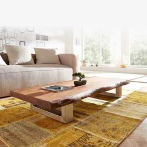 live edge wooden center table stay