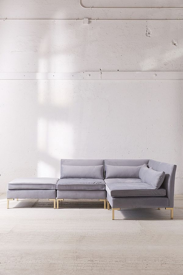 ALEXA Sectional Velvet Sofa-596