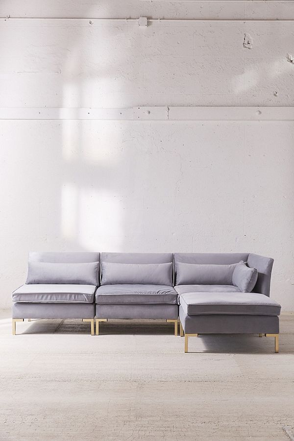 ALEXA Sectional Velvet Sofa-598